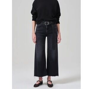 CITIZENS OF HUMANITY LYRA WIDE LEG CROP JEAN - MEDALLION size 27